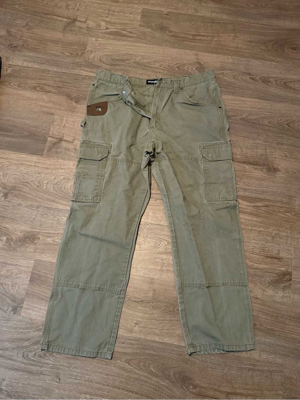 Wrangler Men's Olive Green Cargo Work Pants